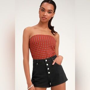 Rolla's Dusters High Rise Slim Button Fly Denim Shorts Size 25